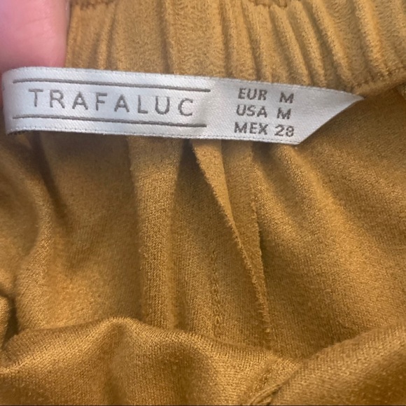 Zara Trafaluc Western Boho Faux Suede Brown Shorts - Picture 7 of 12